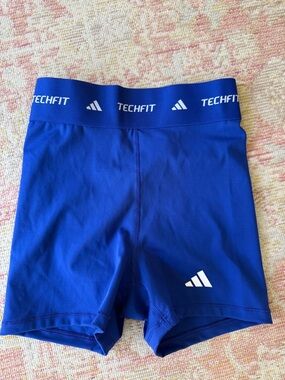 adidas Techfit Blue Performance Compression Shorts
